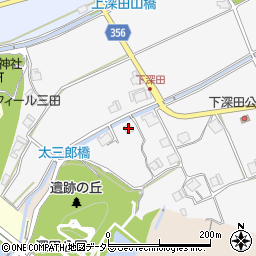 兵庫県三田市下深田262周辺の地図