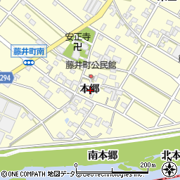 愛知県安城市藤井町本郷周辺の地図