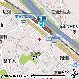 愛知県岡崎市本宿町一里山周辺の地図