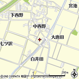 愛知県岡崎市福岡町中西野26周辺の地図