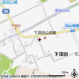 兵庫県三田市下深田282周辺の地図