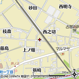 愛知県岡崎市正名町西之切22周辺の地図