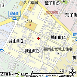 愛知県碧南市城山町周辺の地図