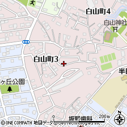 愛知県半田市白山町周辺の地図
