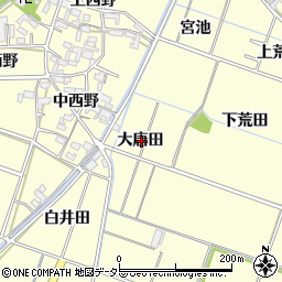 愛知県岡崎市福岡町大唐田周辺の地図