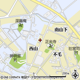 愛知県西尾市東浅井町西山6-1周辺の地図