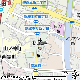 愛知県半田市銀座本町5丁目21周辺の地図