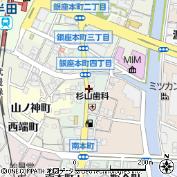 愛知県半田市銀座本町5丁目周辺の地図