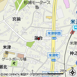 愛知県西尾市米津町蓮台周辺の地図