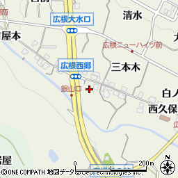 兵庫県猪名川町（川辺郡）広根（町屋東）周辺の地図