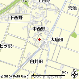 愛知県岡崎市福岡町中西野34周辺の地図