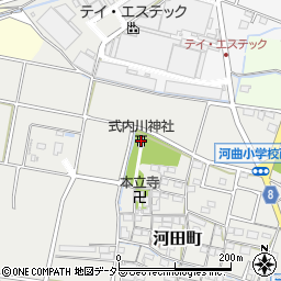 式内川神社周辺の地図