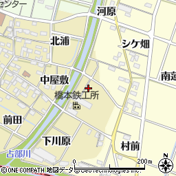 愛知県岡崎市定国町上川原周辺の地図