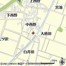 愛知県岡崎市福岡町中西野28周辺の地図