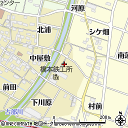 愛知県岡崎市定国町（上川原）周辺の地図