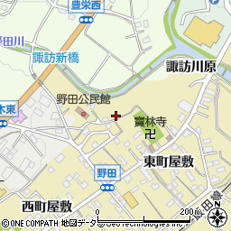 愛知県新城市野田諏訪川原8周辺の地図