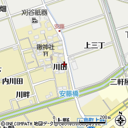 愛知県岡崎市安藤町川田10周辺の地図