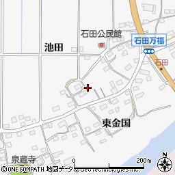 愛知県新城市石田池田周辺の地図