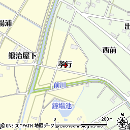 愛知県額田郡幸田町坂崎孝行周辺の地図