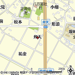愛知県額田郡幸田町坂崎弁天周辺の地図