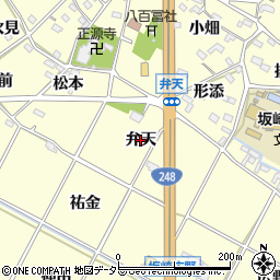 愛知県幸田町（額田郡）坂崎（弁天）周辺の地図