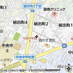 愛知県碧南市植出町周辺の地図