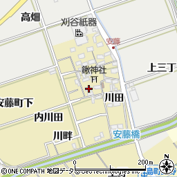 愛知県岡崎市安藤町郷西52周辺の地図