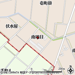 愛知県安城市根崎町南境目周辺の地図