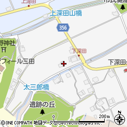 兵庫県三田市下深田504周辺の地図