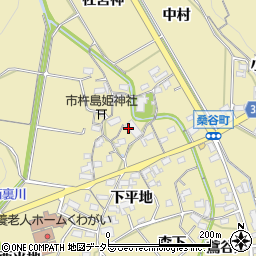 愛知県岡崎市桑谷町（下市場）周辺の地図