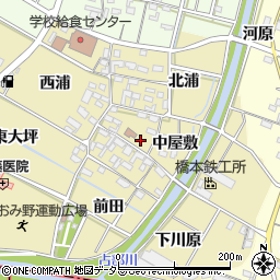 愛知県岡崎市定国町中屋敷9周辺の地図