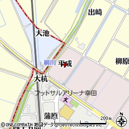 愛知県幸田町（額田郡）高力（平成）周辺の地図