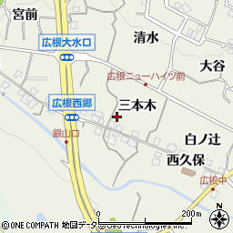 兵庫県川辺郡猪名川町広根三本木16周辺の地図