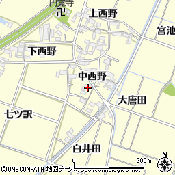 愛知県岡崎市福岡町中西野37周辺の地図