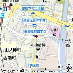 愛知県半田市銀座本町5丁目25周辺の地図