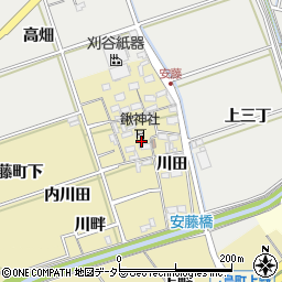 愛知県岡崎市安藤町郷西50周辺の地図