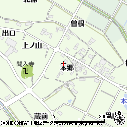 愛知県額田郡幸田町久保田本郷36周辺の地図