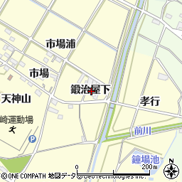 愛知県額田郡幸田町坂崎鍛治屋下周辺の地図