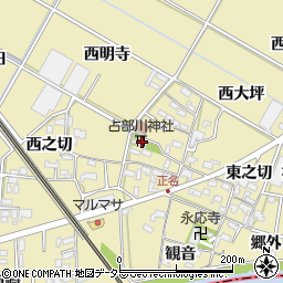 占部川神社周辺の地図