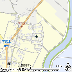 兵庫県加西市下宮木町347周辺の地図