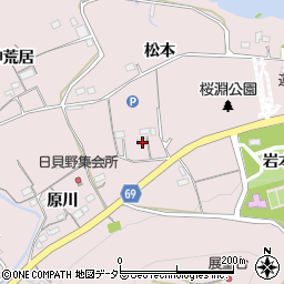 愛知県新城市庭野日貝野周辺の地図
