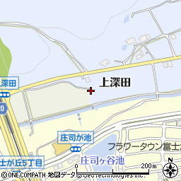 兵庫県三田市上深田387周辺の地図