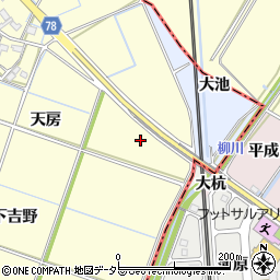 愛知県岡崎市福岡町上吉野周辺の地図