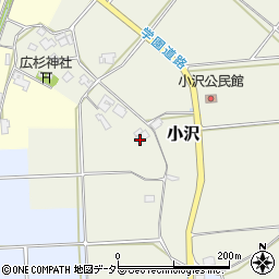 兵庫県加東市小沢周辺の地図