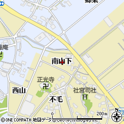 愛知県西尾市東浅井町南山下周辺の地図