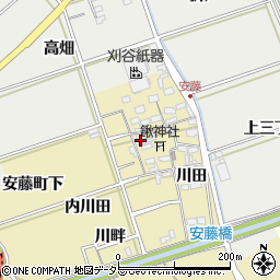 愛知県岡崎市安藤町郷西56周辺の地図