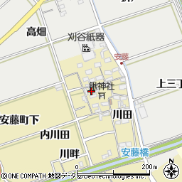 愛知県岡崎市安藤町郷西57周辺の地図