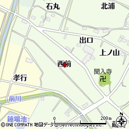 愛知県額田郡幸田町久保田西前周辺の地図