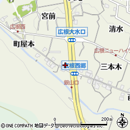 兵庫県川辺郡猪名川町広根西郷2周辺の地図