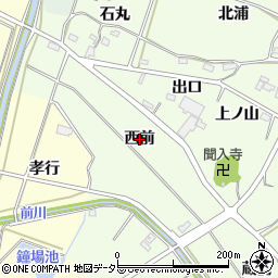愛知県幸田町（額田郡）久保田（西前）周辺の地図